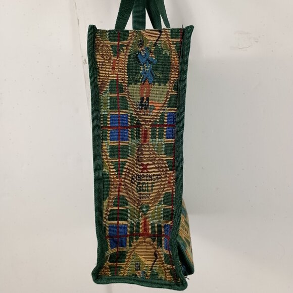 Golf Themed Tapestry Tote Bag With Zippered Pocket & Coin Purse - Picture 13 of 14